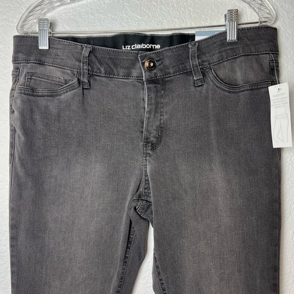 Liz Clairborne Grey Mid Rise Classic Skinny Jeans - Picture 3 of 12